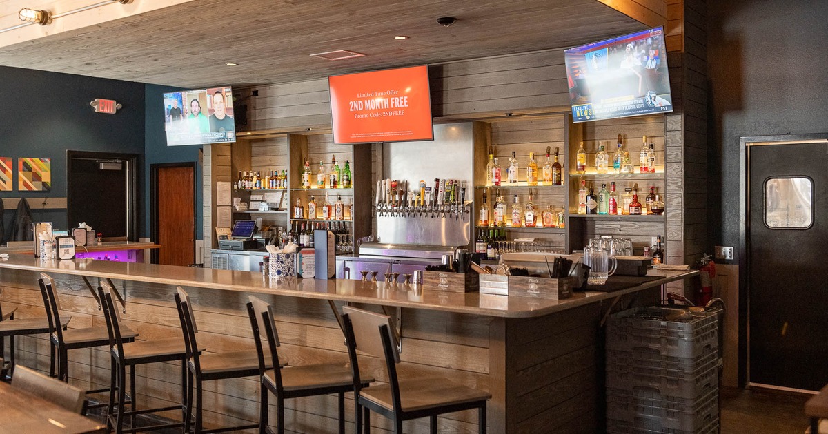 Interior, bar counter area