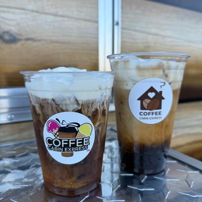 A to go cup of coldbrew with cold foam and a vanilla latte with cold foam..