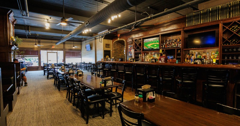 Interior, tables and chairs