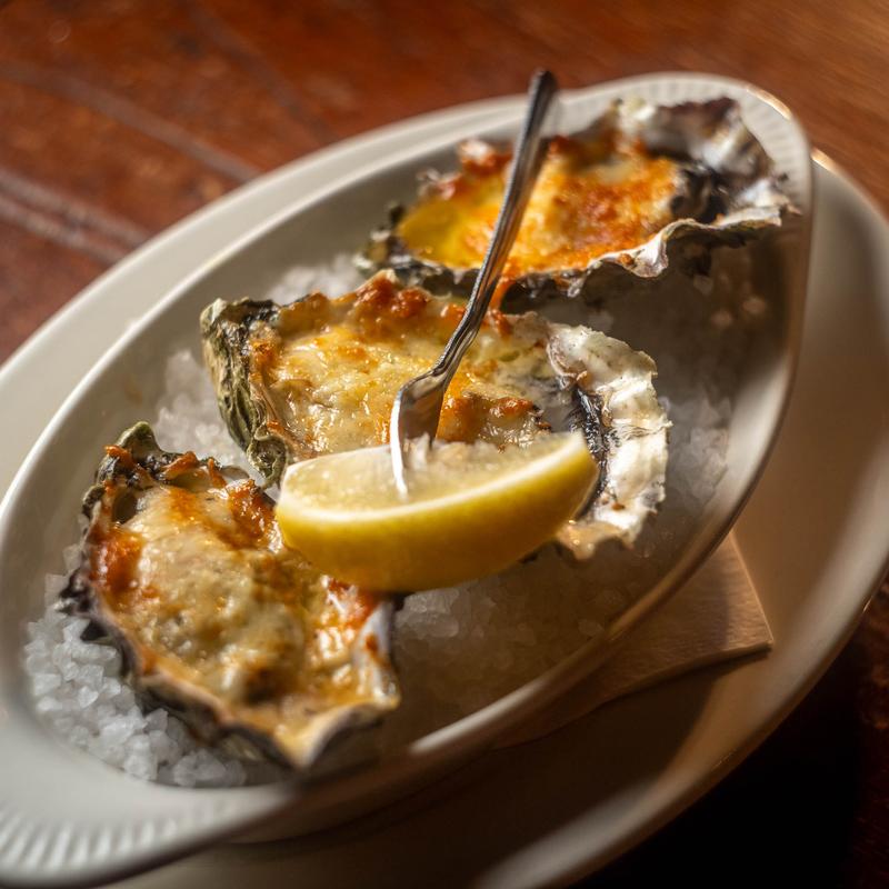 menu item 1 of 6, Oysters Rockefeller