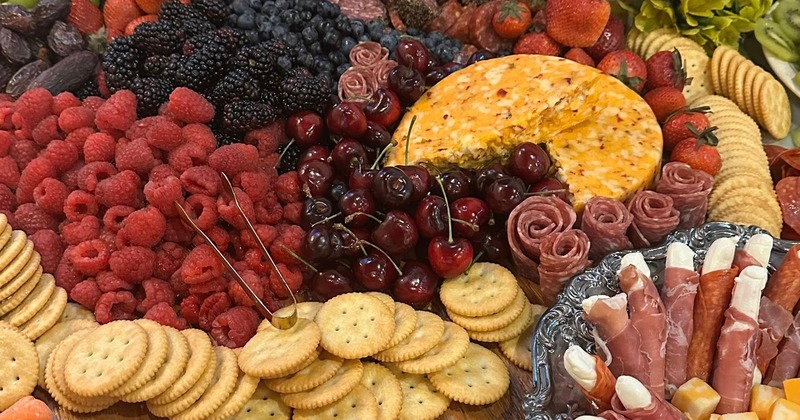 Charcuterie board, closeup