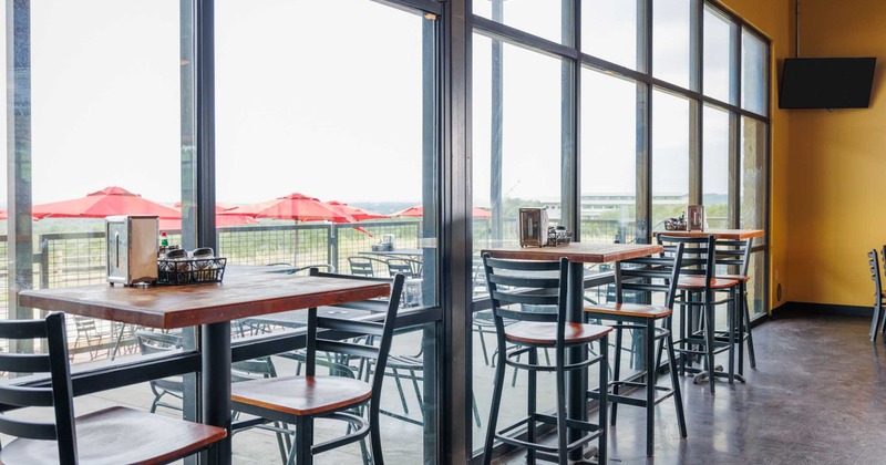 Interior, bar tables and stools
