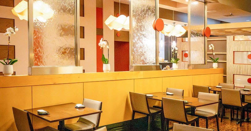 Nicely done interior dining area