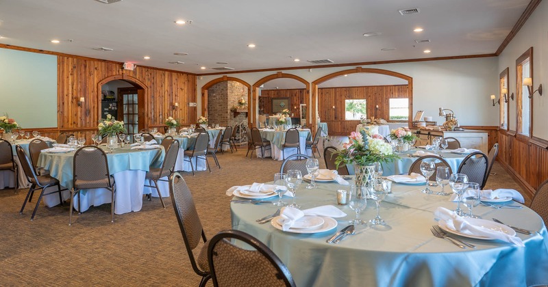 Decorated interior, dining area