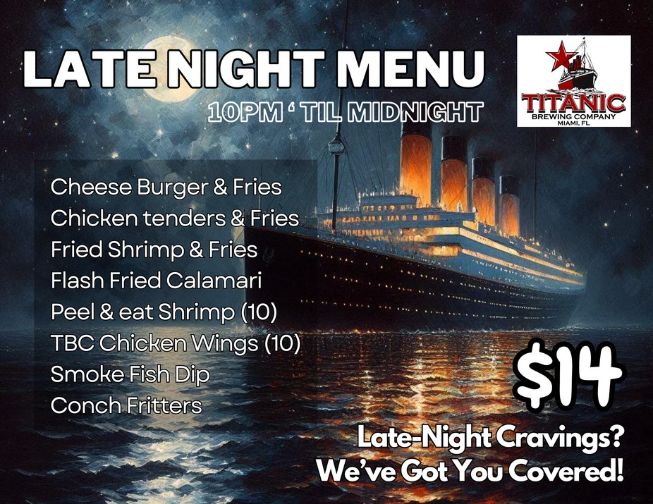 #special_event  LATE NIGHT MENU event photo