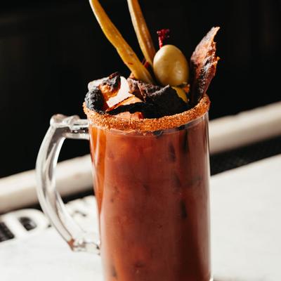 An intricate cocktail presentation.