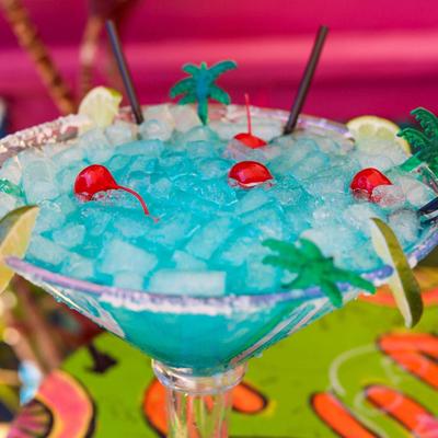 The Big Blue Margarita, close up.