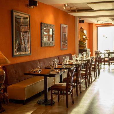 Interior, dining area.