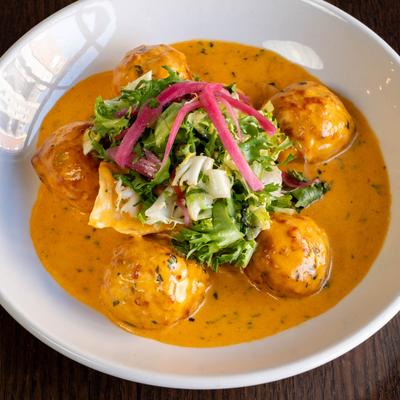 Chicken and bacon meatballs.