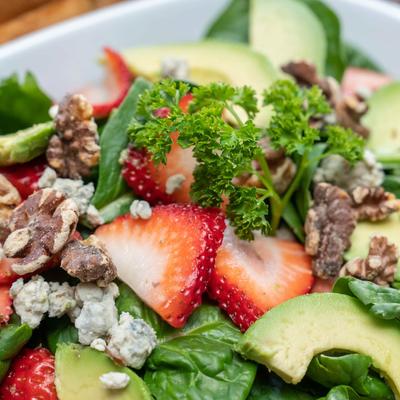 Strawberry & Avocado Salad, close up