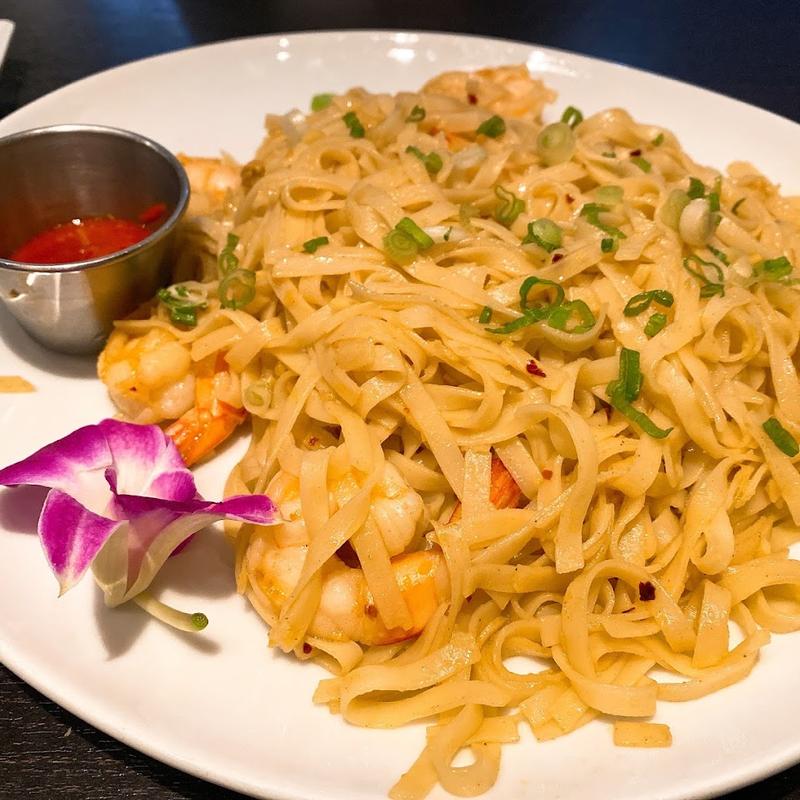 Rangoon street noodles with umbo shrimp photo