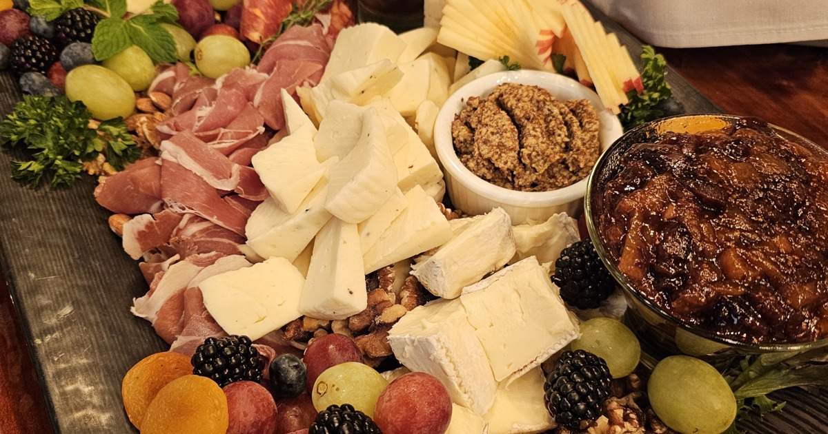 cheese and charcuterie plate