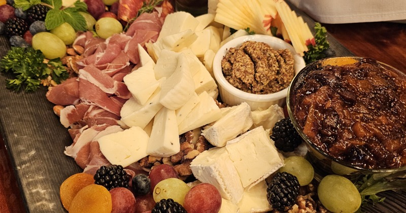 cheese and charcuterie plate