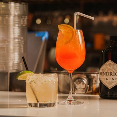 Aperol Spritz and a Margarita.