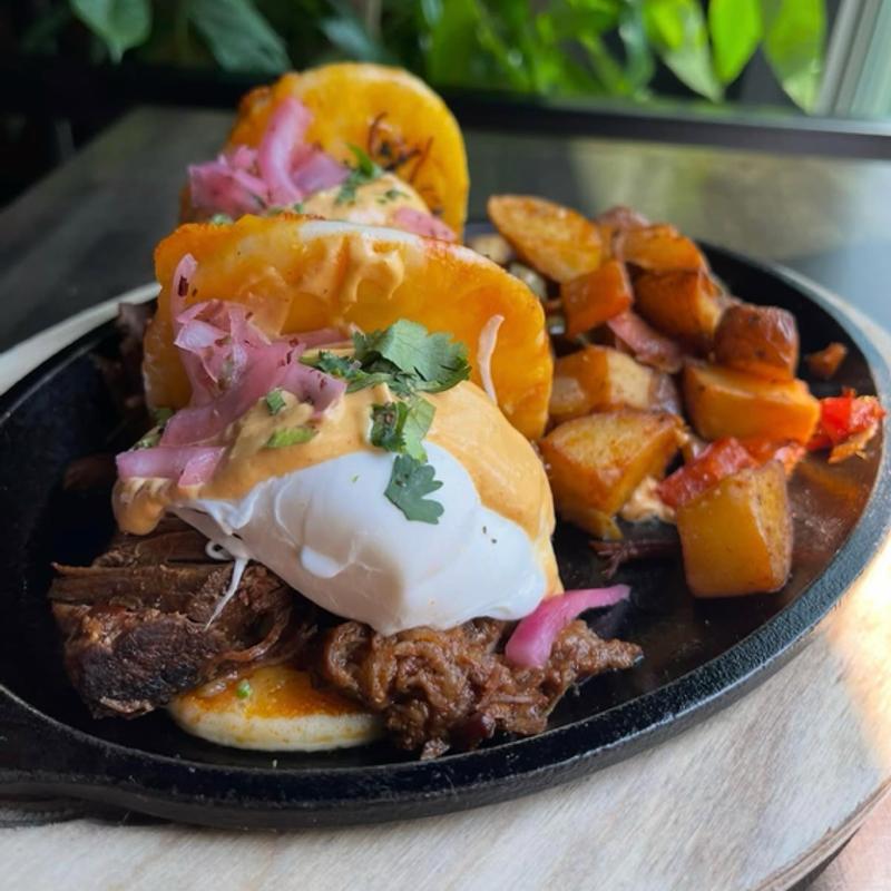 Birria Bao Bun Benedict photo