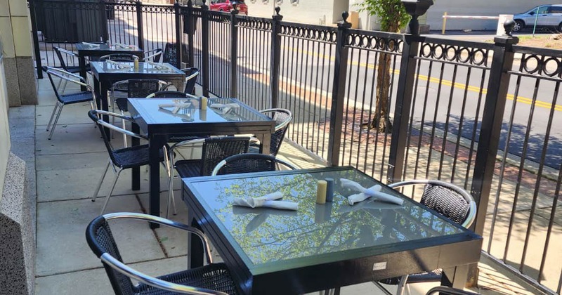 Exterior, terrace, tables, chairs