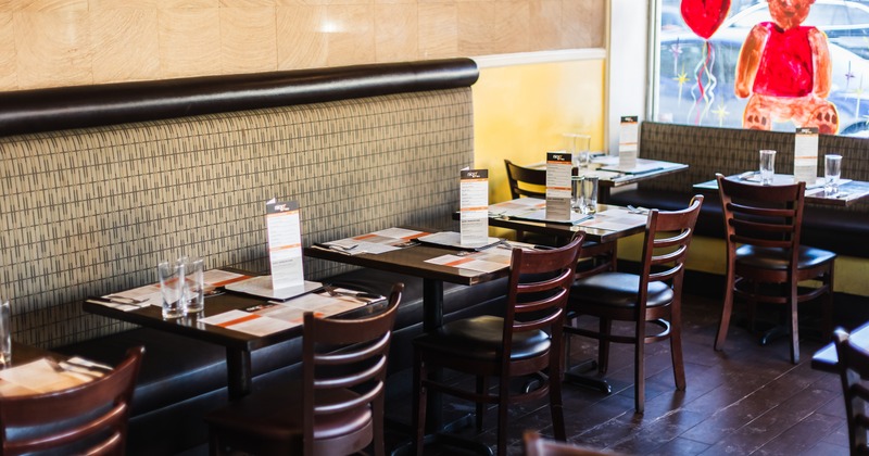 Diner tables, chairs, booths