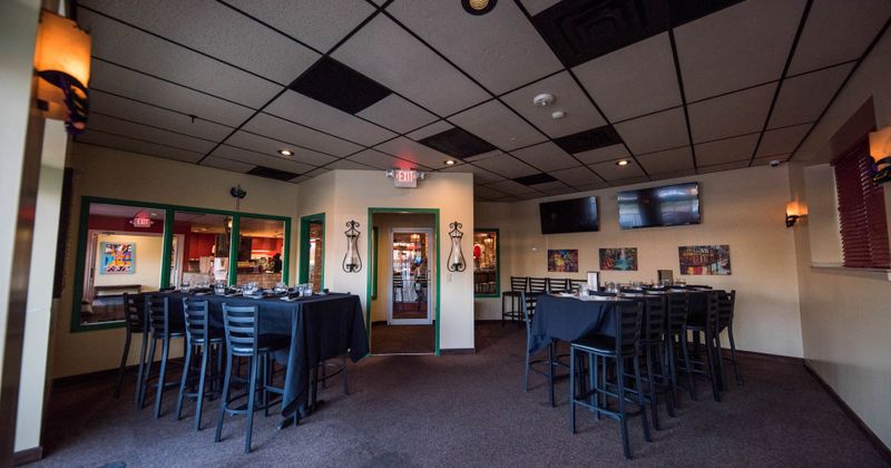 Restaurant interior, tables ready for guests