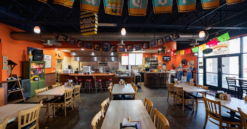 Interior seating and dining area