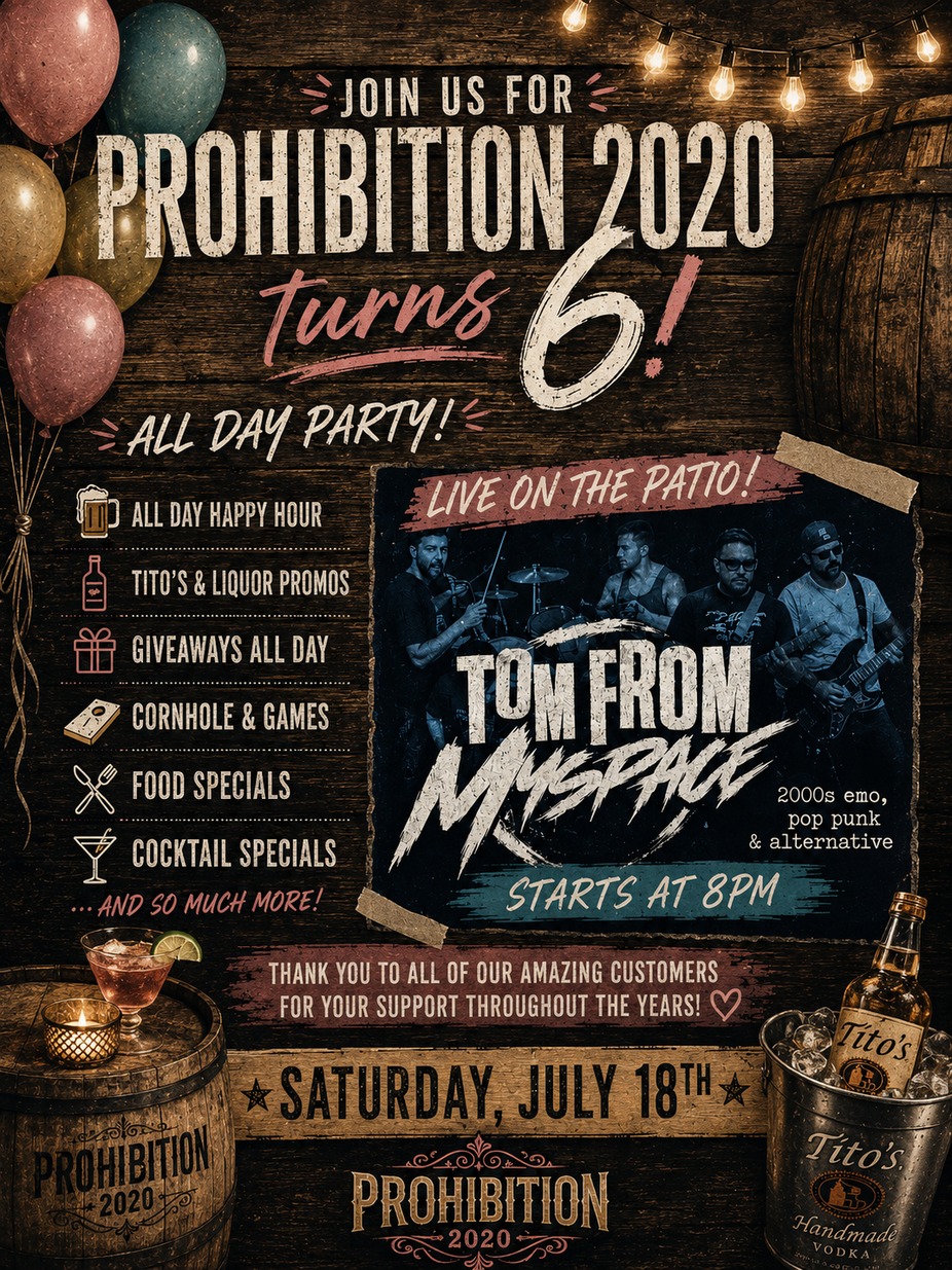 PROHIBITION TURNS SIX (With Tom From MySpace) event photo