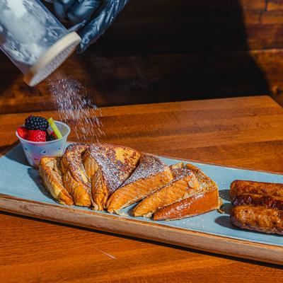 French toast being served.