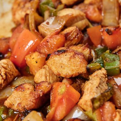 Chicken Picado, close-up.