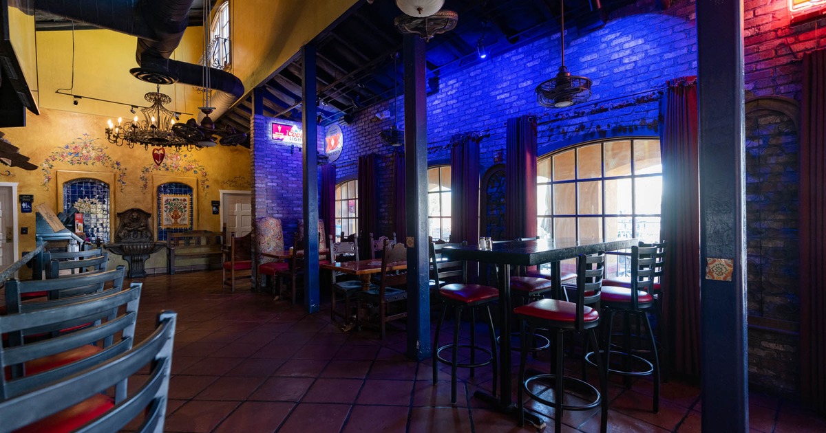 Interior, tables and chairs