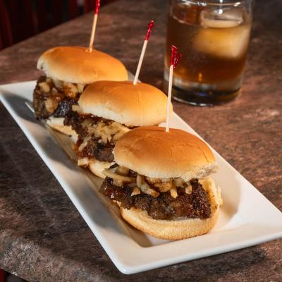 BBQ brisket sliders.