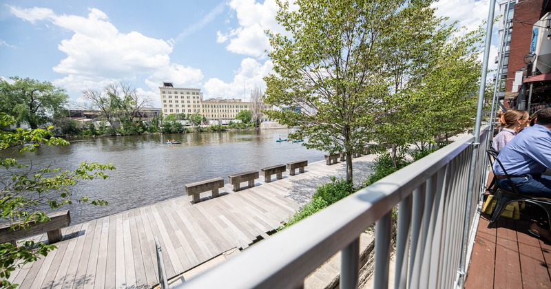 Exterior, view of the river form the patio