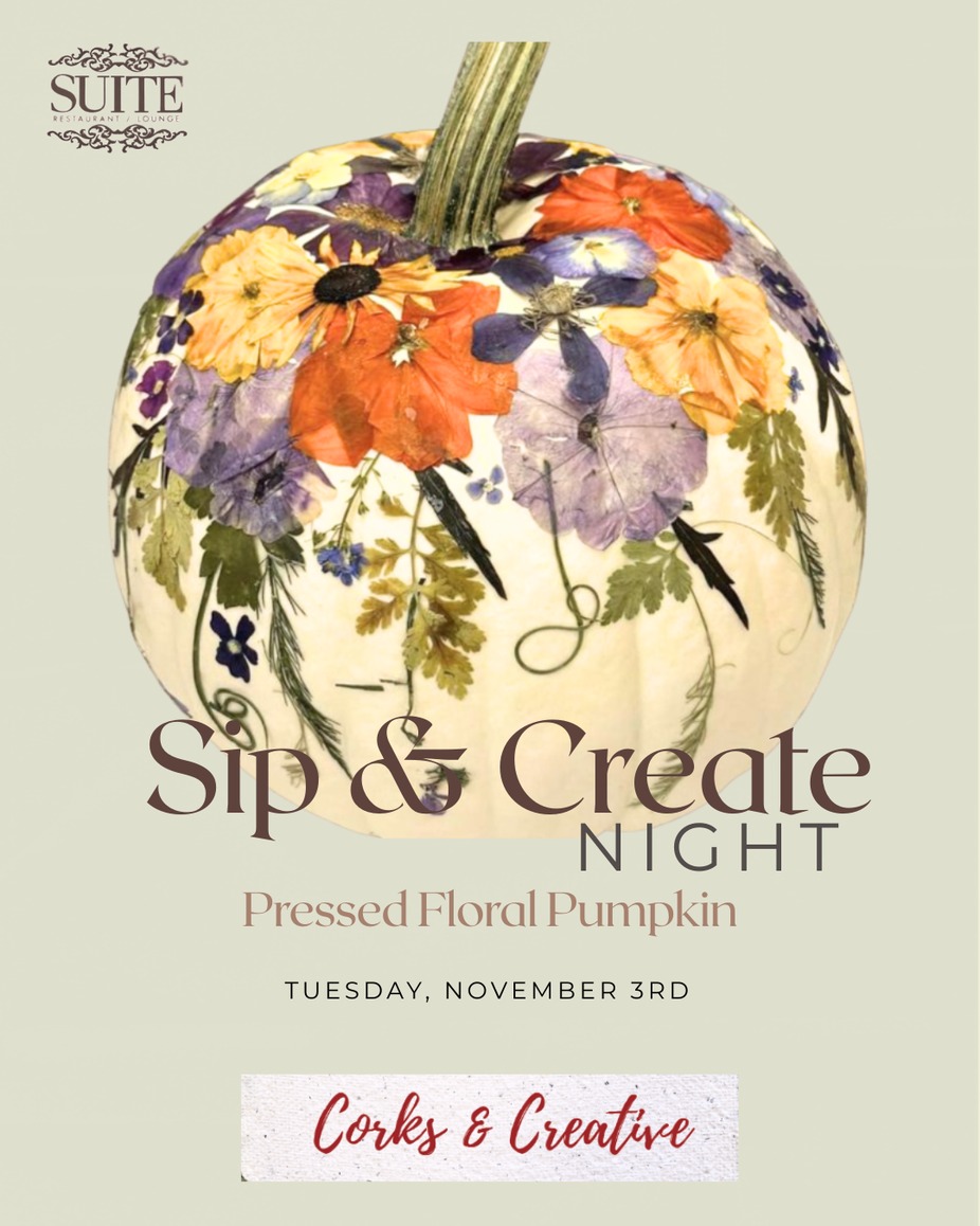 Sip & Create - Pressed Floral Pumpkin event photo
