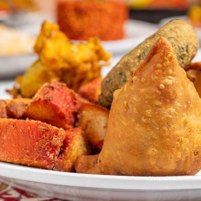 Samosa platter.