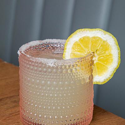 Lime margarita with lemon.