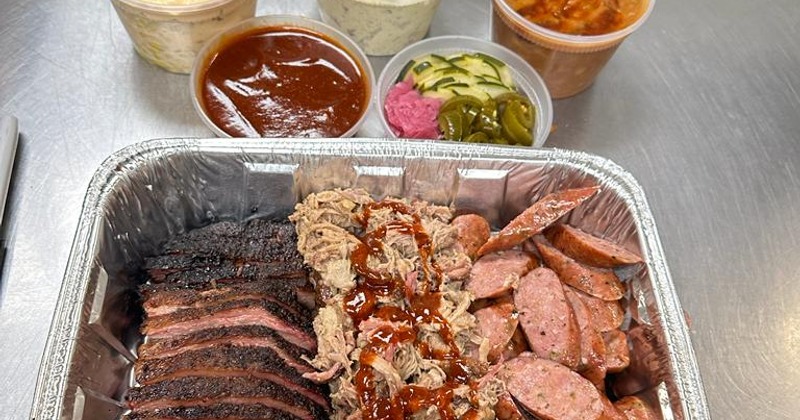 BBQ meats and side dishes