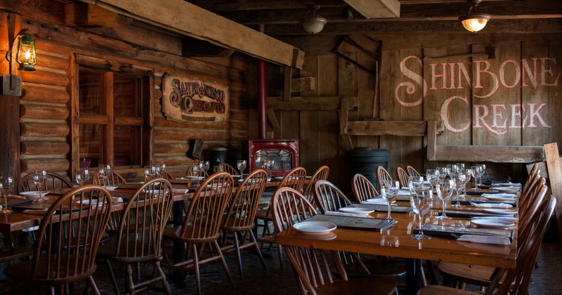 Banquet Room, rows of tables and chairs
