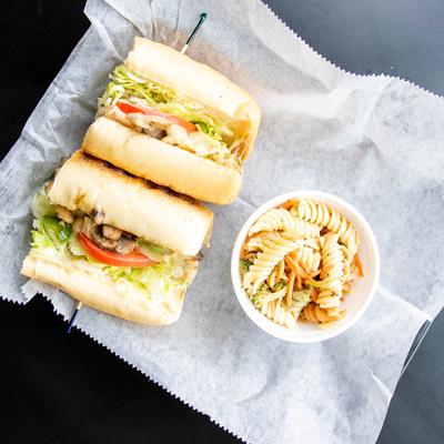 The hot club sandwich, top view.