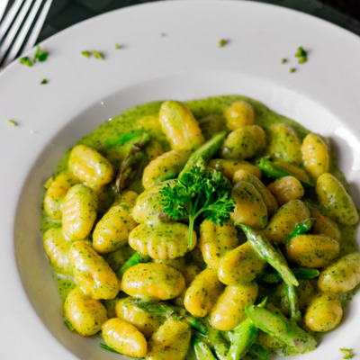 Gnocchi al Pesto.