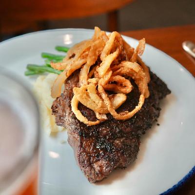 Ribeye steak.