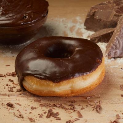 Chocolate-glazed donut.