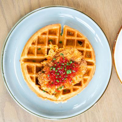 Chicken and waffles.