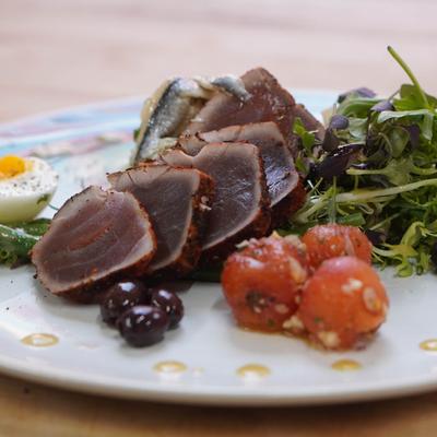 Ahi Tuna Nicoise dish.