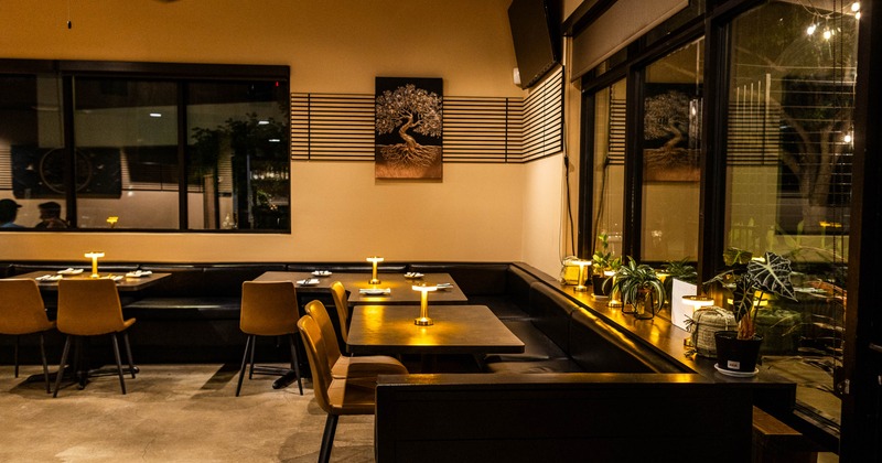 Interior, seating area waiting for the guests