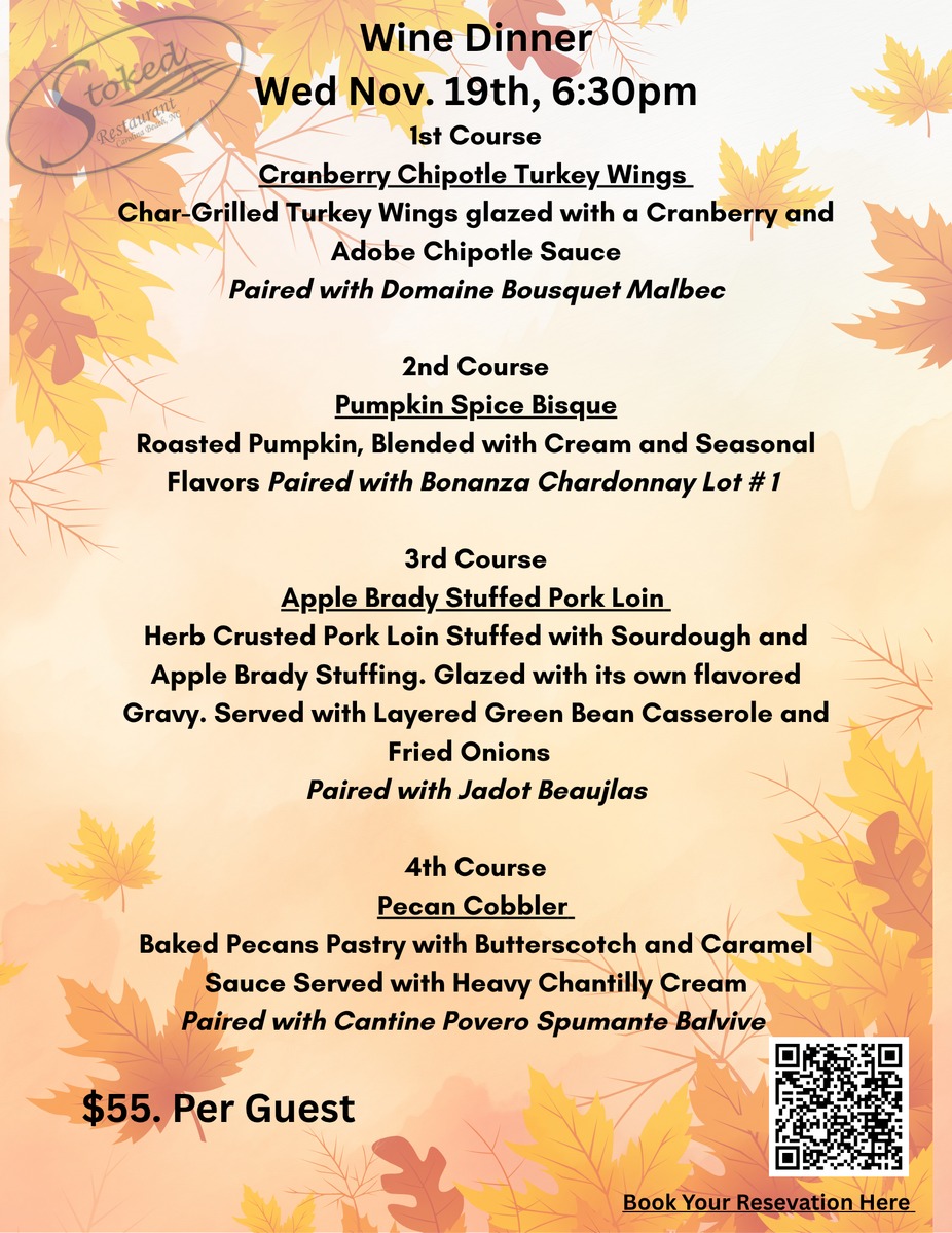 November 19th Wine Dinner event photo