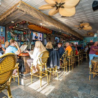 Lots of guests at the venue.