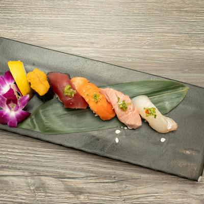 Nigiri sushi and sea urchin roll.