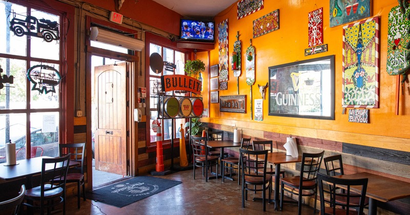 Interior, seating area, wall decorations and TV