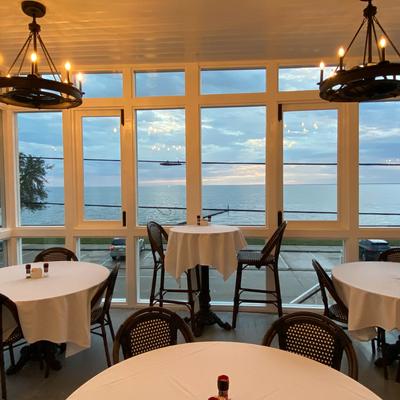 Restaurant dining area.