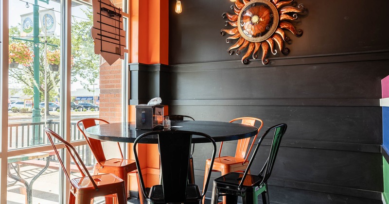 Interior, seating place near windows