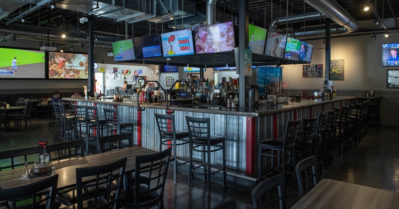 Interior, a bar with bar stools