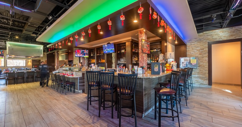 Food and drink bar, chairs