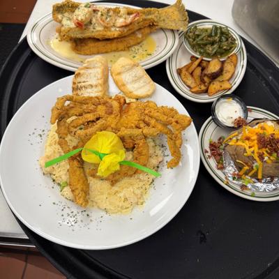 Freied Flounder & SS Sea Pasta.